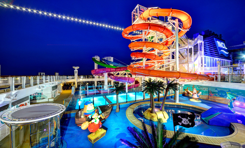 Waterglijbanen op de Norwegian Getaway van NCL